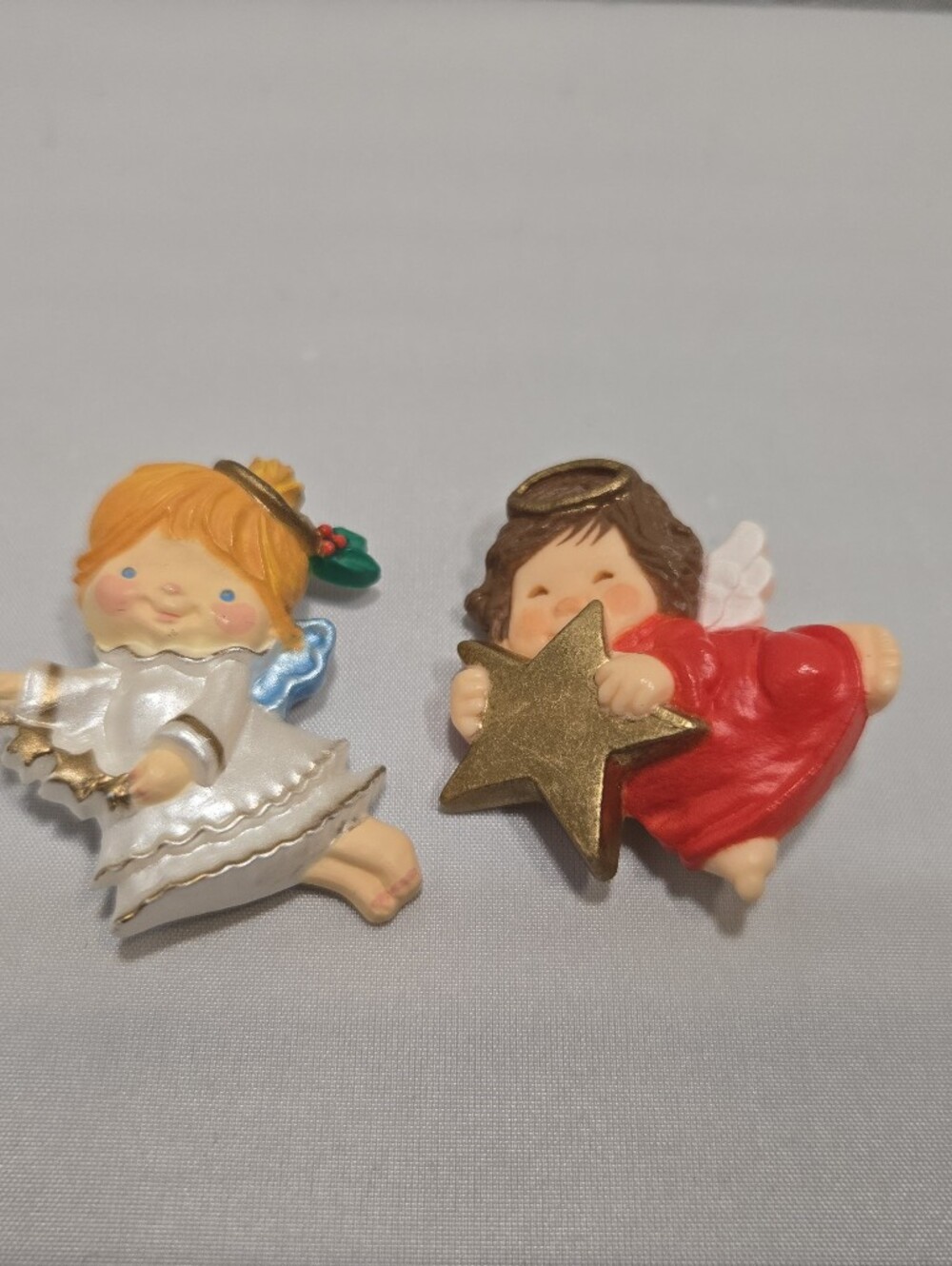 HALLMARK- Vintage Red and White Angel Pins/brooch